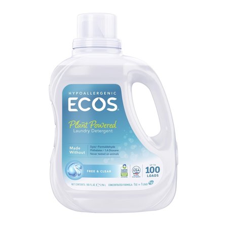 ECOS Free & Clear Scent Laundry Detergent Liquid 100 oz 9889/04